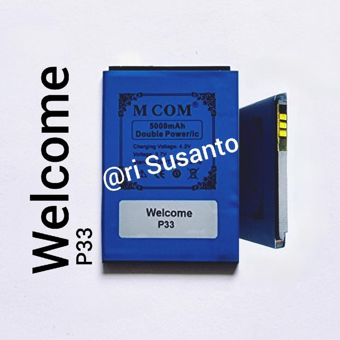 BATERAI MCOM FOR WELCOME P33 SMARTPHONE ANDROID DOUBLE POWER 5000MAH