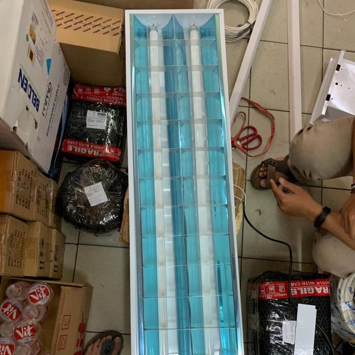 Kap Lampu Rm Konde Akustik 2X36 Watt / Kap Lampu Rm Tl 2X36