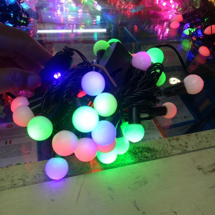 lampu natal hias musik warna warni