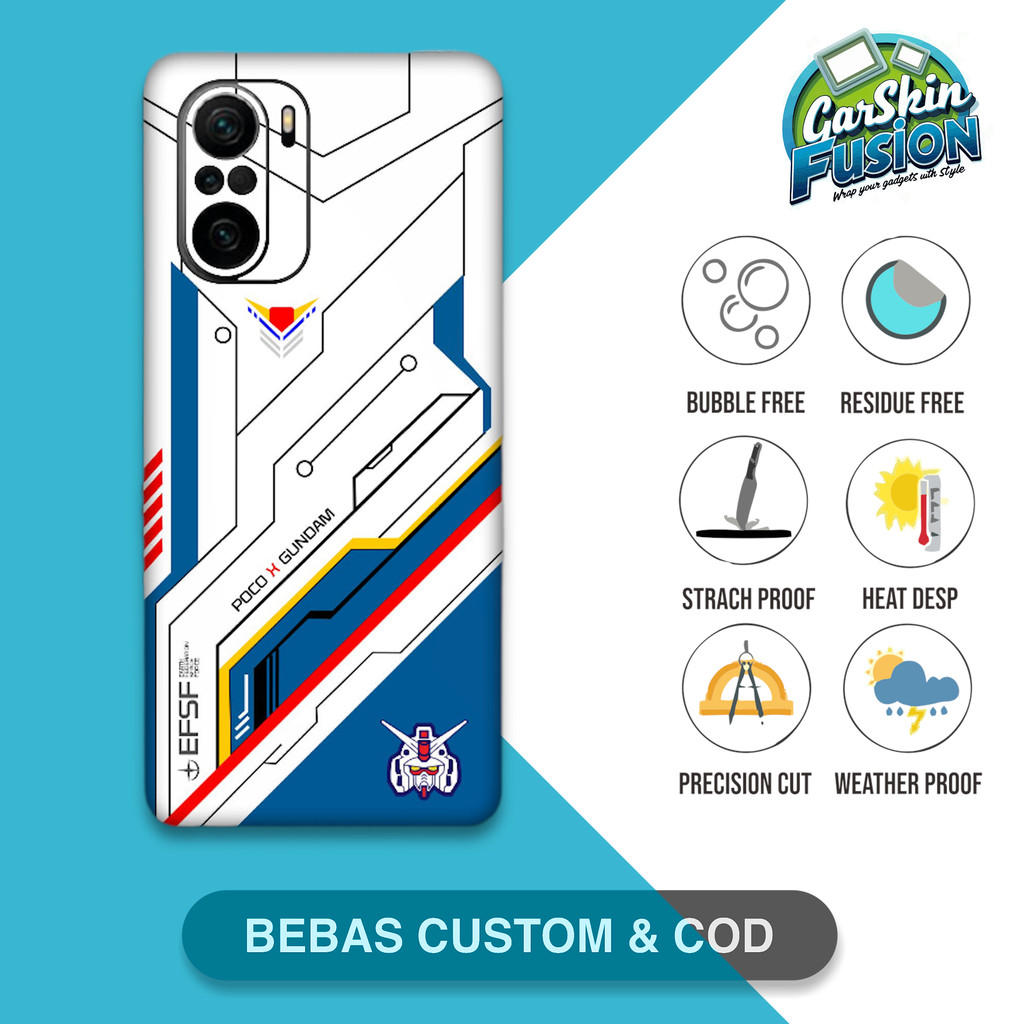Garskin Skin Poco F3 Gundam V2 Anti-Scratch Protector Case | by Fusion Kode - i3n