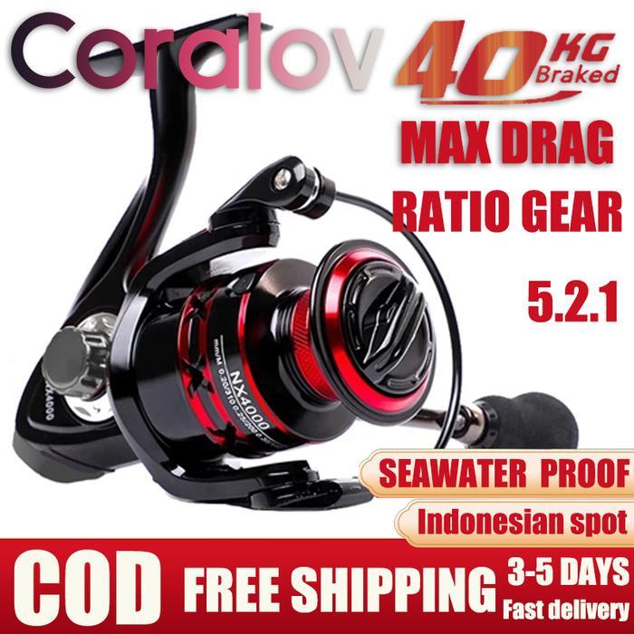 CORALOV REEL PANCING BESI FISHING REEL 30KG NX2000-7000 REEL PANCING LAUT TARIKAN REEL PANCING METAL