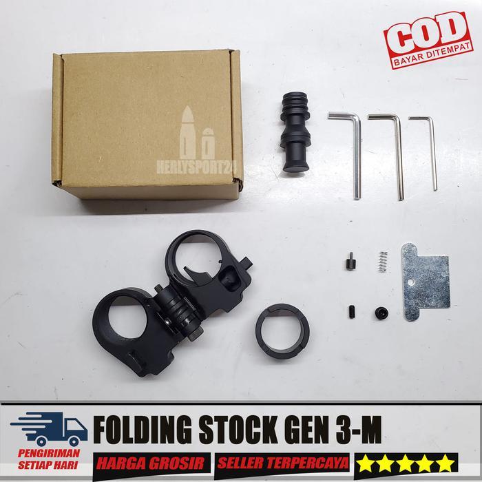 Folding Stock Popor Engsel Lipat Pcp Tactical Folding Stock Gen 3