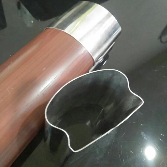 Sambungan pvc profil kayu railing tangga stainless