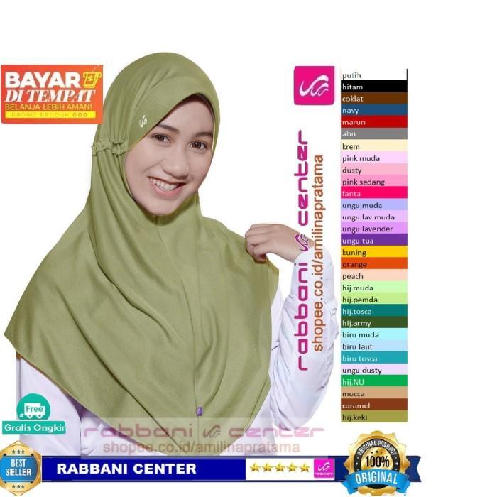 ORIGINAL Murah Rabbani - Kerudung Sekolah Instan Innova Lx S Hijau Pemda Terbaik READY STOCK