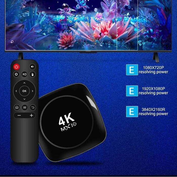 MX10 Box 4K Android TV Box MXQ PRO Full Channel Siaran TV Lokal + Luar Negeri Wifi Bluetooth Smart