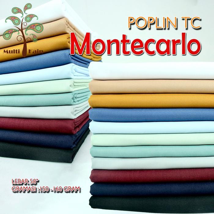 Multi kain poplin tc cotton montecarlo kemeja seragam kerja sekolah fashion harga per 0.5 meter