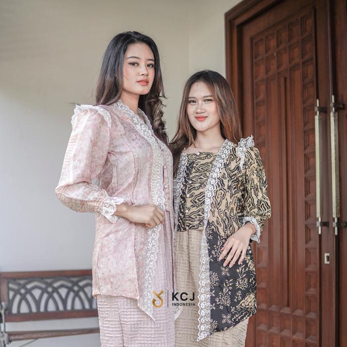 eyys- Kcj - Utari Kebaya Kutubaru Tunik Batik Viscose Modern Wanita
