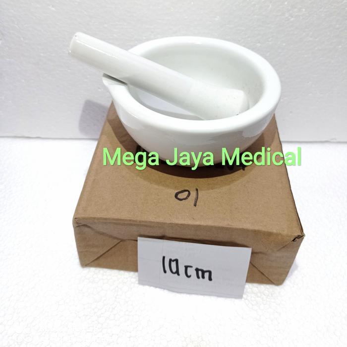 mortar 10 cm penumbuk obat/ mortar alat penumbuk obat 10 cm