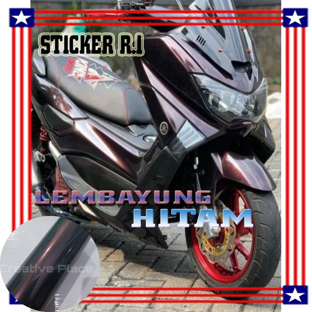 STIKER SKOTLET MOTOR HITAM LEMBAYUNG UNGU SCOTLITE MAGIC CANDY PREMIUM