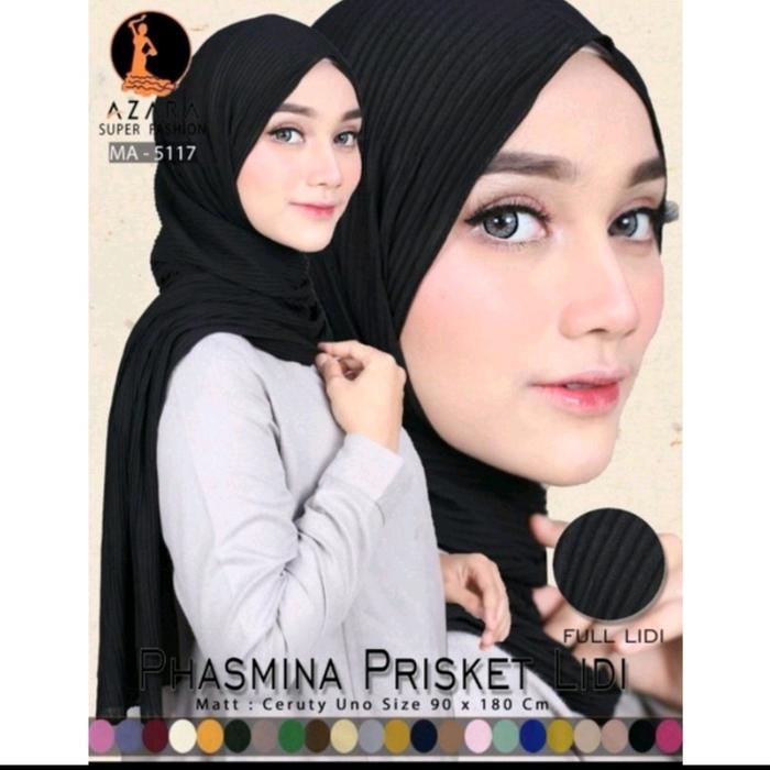 PASHMINA PLISKET FULL LIDI HITAM