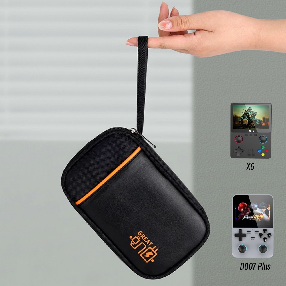 Travel Storage Bag For D007 PLUS X6 Mini Portable Game Console With Hard Strap Storage Case Box