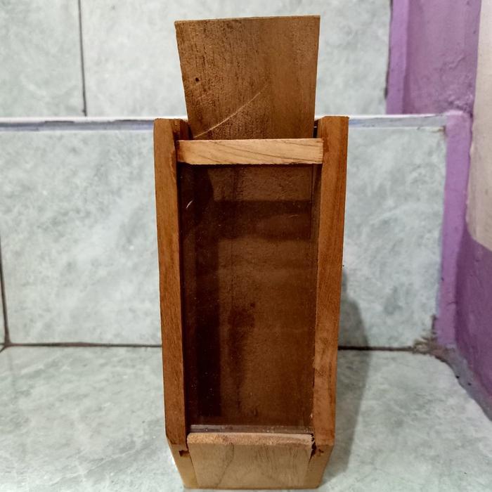 33og- Cepuk Kayu Dispenser Sangkar Burung