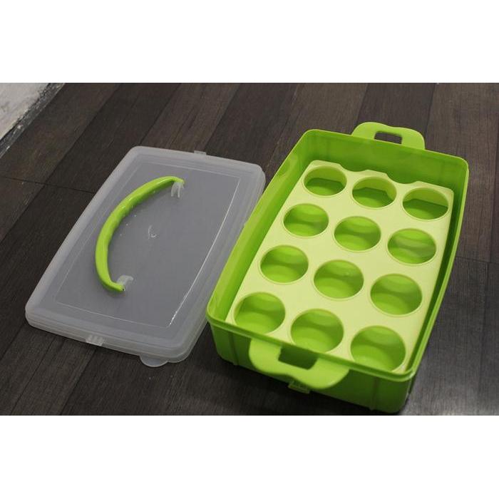 Tempat telur 12lubang GS unik lucu rak box telor