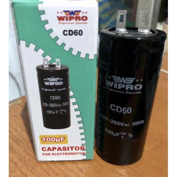 Capasitor 100 Uf Wipro Kapasitor Dinamo Starting Capacitor 100Uf Mikro