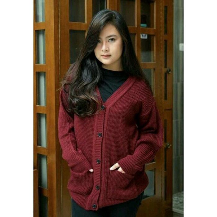 Marissa Outer Cardigan Rajut  Cardigan Rajut Kancing Saku Outer Marisa Knit / Cardigan Marissa Kanci
