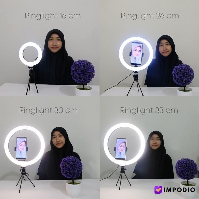 Ringlight RGB Rainbow 33cm / lighting cahaya lampu konten TikTok Youtuber IMPODIO