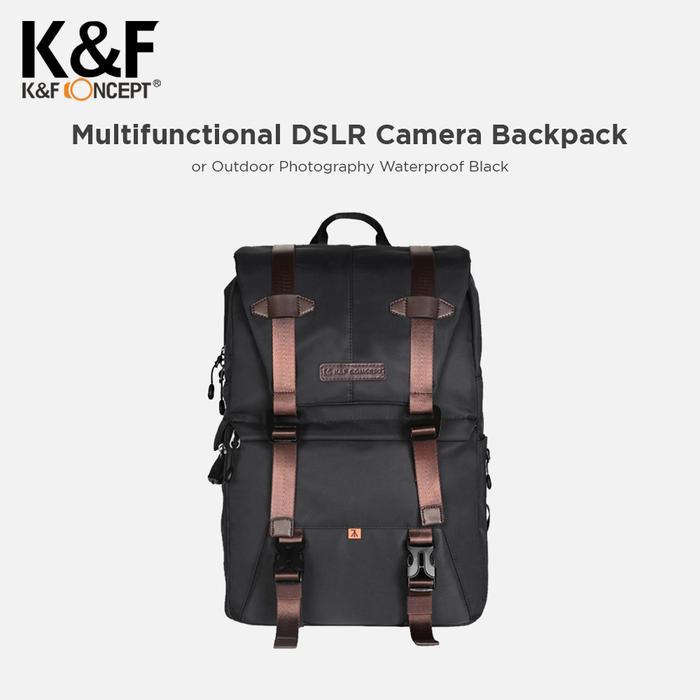 Knf Concept 20L Tas Travel Camera Backpack Waterproof Bag - Black