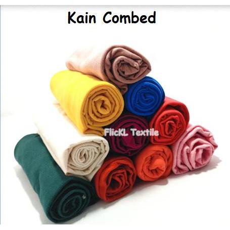 TERLARIS Kain Combed 20s Bahan Kaos Combed 20s Baju Combed 20s Reaktif Sulfur READY STOCK