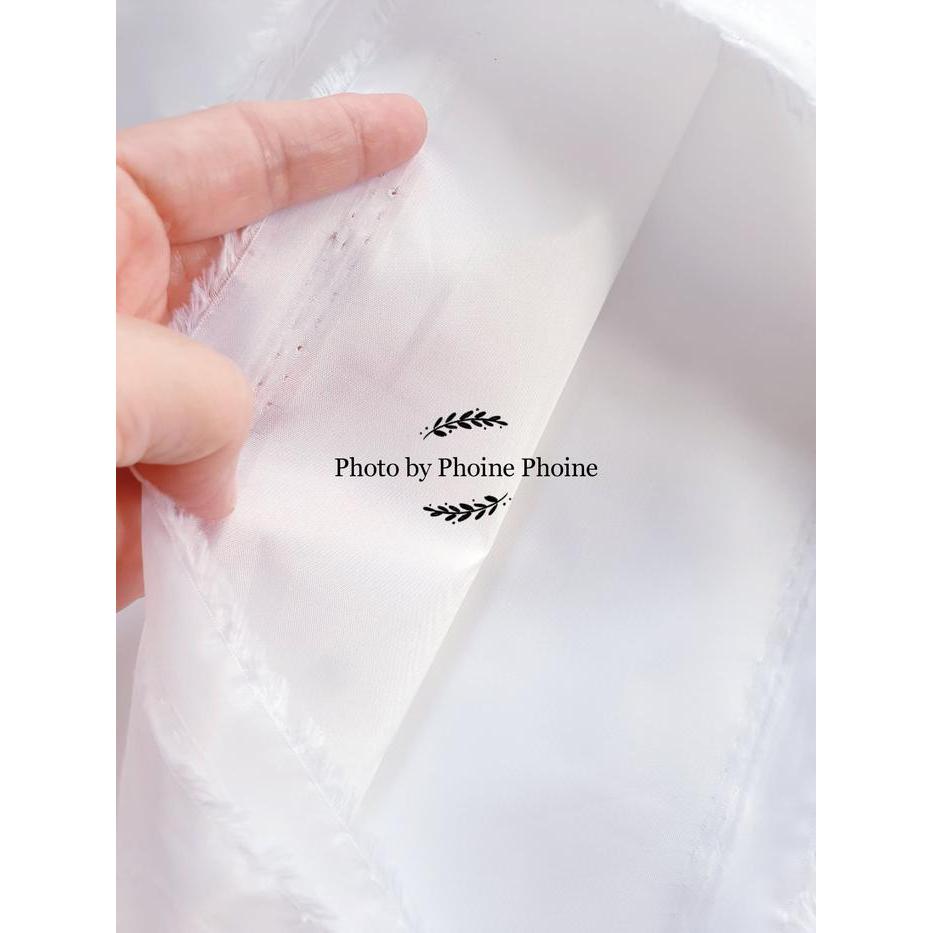 PER ROLL Kain Parasut Taffeta Import Waterproof 210T BANYAK WARNA - Putih