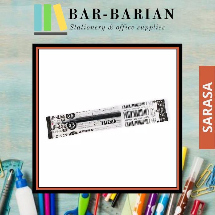 NEW Refil / Isi Tinta Sarasa ( PEN GEL ZEBRA ) Warna Hitam/Biru/Merah