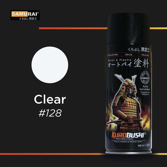 (Clear) 128 Clear - Samurai Paint Cat Semprot/Pilox/Aerosol