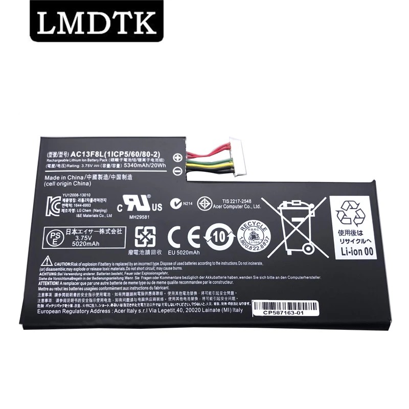 LMDTK New AC13F8L Laptop Battery For ACER Iconia Tab W4 A1-810 A1-811 A1-A810 W4-820 W4-820P AC13F3L