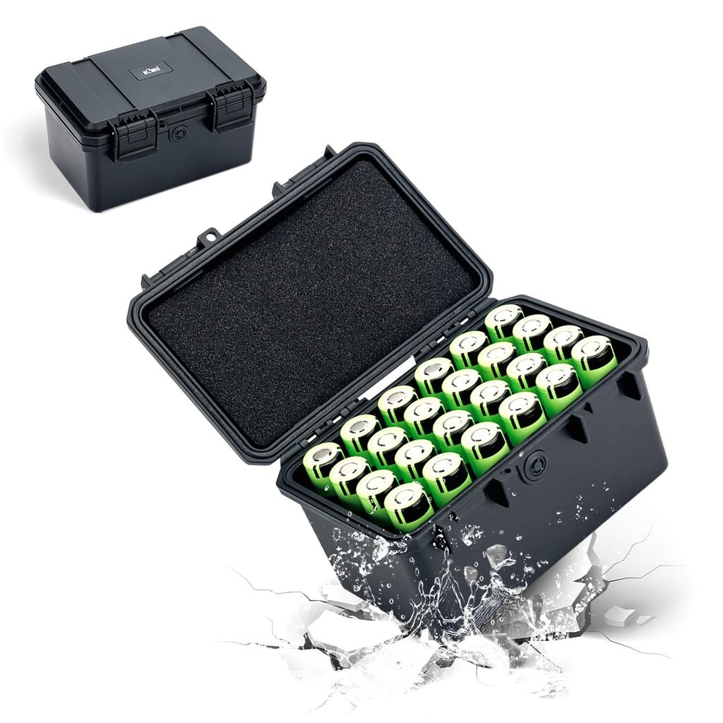 Multi Slots 18650/21700/AA/AAA/Coin Battery Case Storage Box Container Holder IP67 Waterproof And