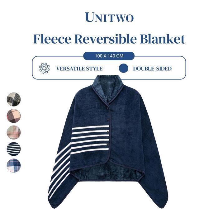 NEW UNITWO ID jamut [SPECIAL BLANKET JAKET] Jaket Outer Selimut Flace Reversible Blanket