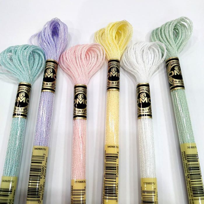 Benang Sulam Dmc Metallic Floss Isi 5 Pcs Original
