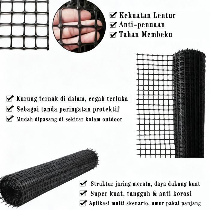 Promo 10/25/50M Jaring Pagar Plastik Kuat Jaring Pagar Ayam Kebun Kandang Ayam Lebar 1-2M Tahan