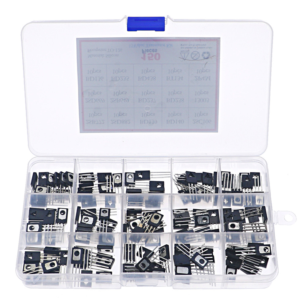 150pcs/Box TO-126 Transistor Assortment Kit B772 D882 BD139 BD140 C106 D669 B649 D237 D238 13003