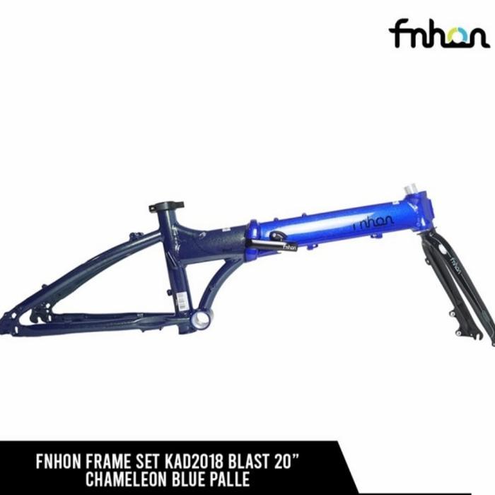 TERMURAH FRAME SET FNHON KAD2018 BLAST 20 DISC BRAKE CHAMELEON BLUE PALLE