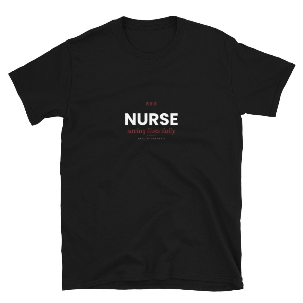 Kaos Oversize Kasual Perawat "Menyelamatkan Nyawa", Lengan Pendek, Original Murah