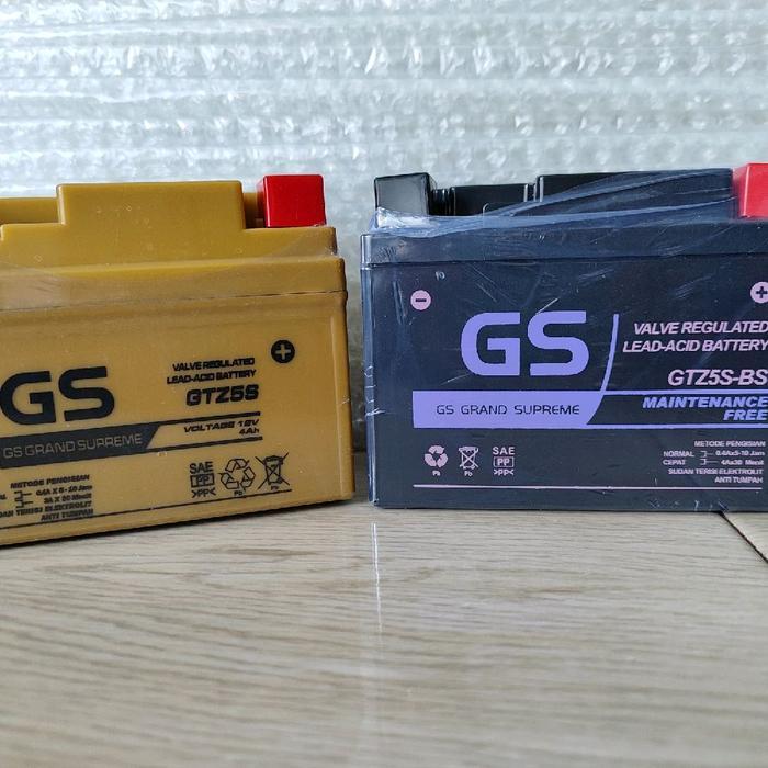 Aki Motor Verza GTZ5S 12 Volt 4 Amper GS Grand Supreme Aki kering