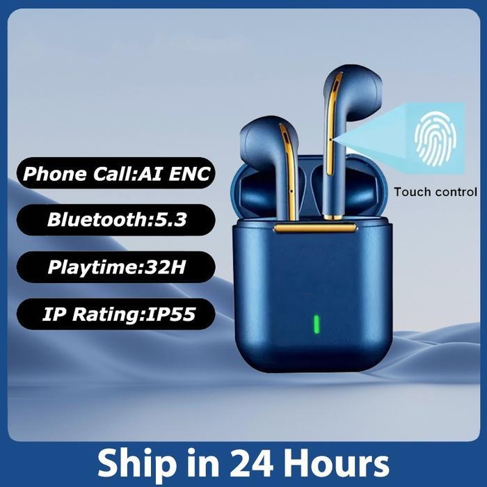 J18 Earbud Nirkabel Earphone Mini Waterproof Headphone Bluetooth TWS Headset