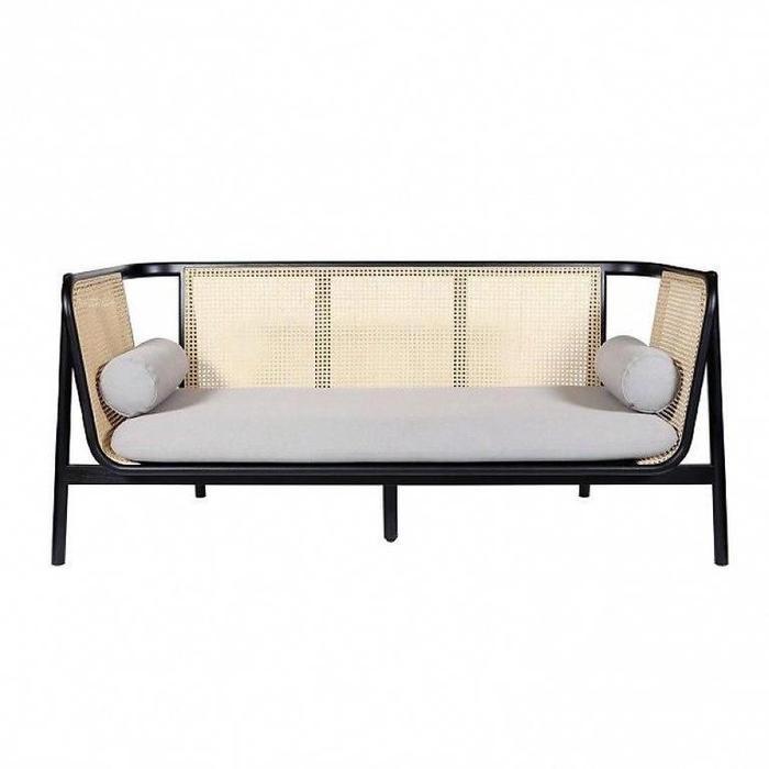 Kursi sofa rotan jati | kursi sofa retro | sofa rotan