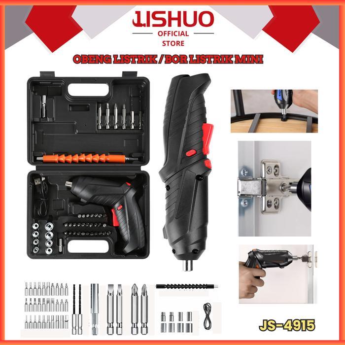 Stanley Tools - Jishuo Set Bor / Bor Obeng Cordless Screwdriver Full Set Js-4915