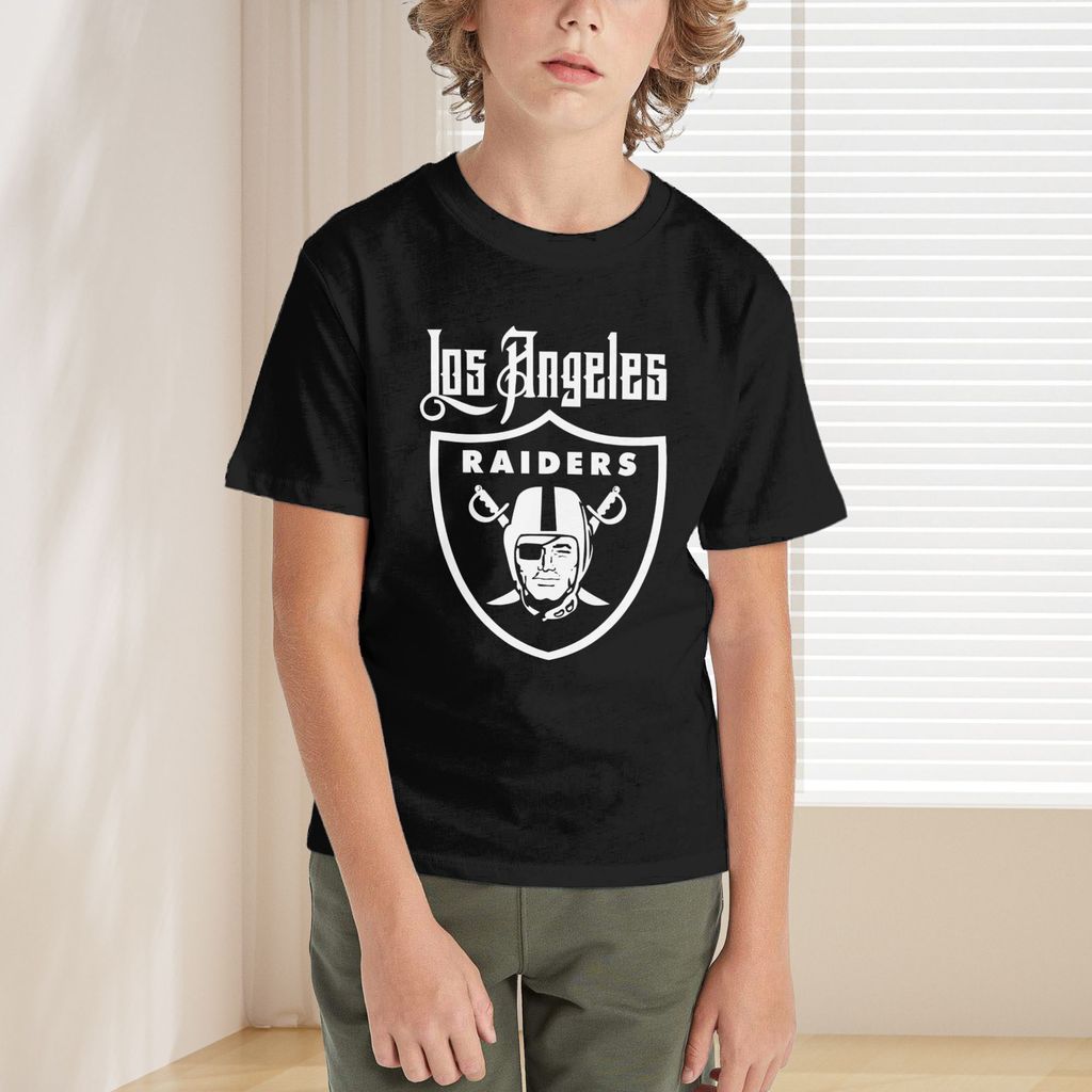 original design Cotton Los Angeles Raiders 2 Youth crew neck short-sleeve T-shirt 180g boys, girls, 