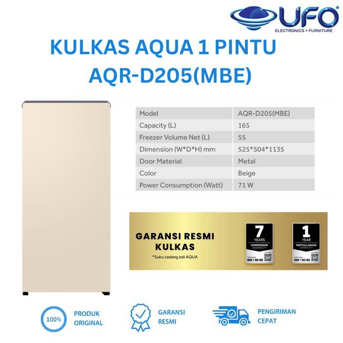 AQUA KULKAS 1 PINTU AQR-D205-MBE/ AQR D205 MBE 165 L - AQR-D205(MBE)