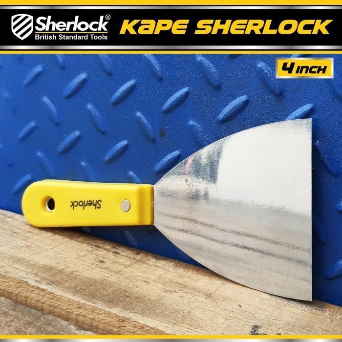 Kape Sherlock 4 Inci Putty Knife Scraper Baja untuk Dempul