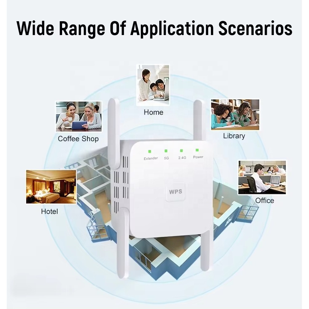 WHOLESALE WIFI AMPLIFIER ANTENNA DUAL BAND WIFI REPEATER AC 1200 WIFI EXTENDER 5G 2.4G FOR OUTDOOR