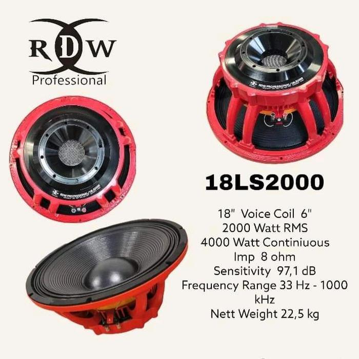 Seaker rdw 18 inch 18ls2000 ls2000 ls 2000 original Speaker Subwoofer