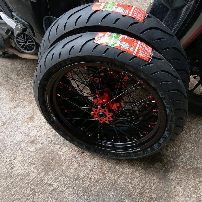whellset supermoto crf150L full scarlet ban maxxis