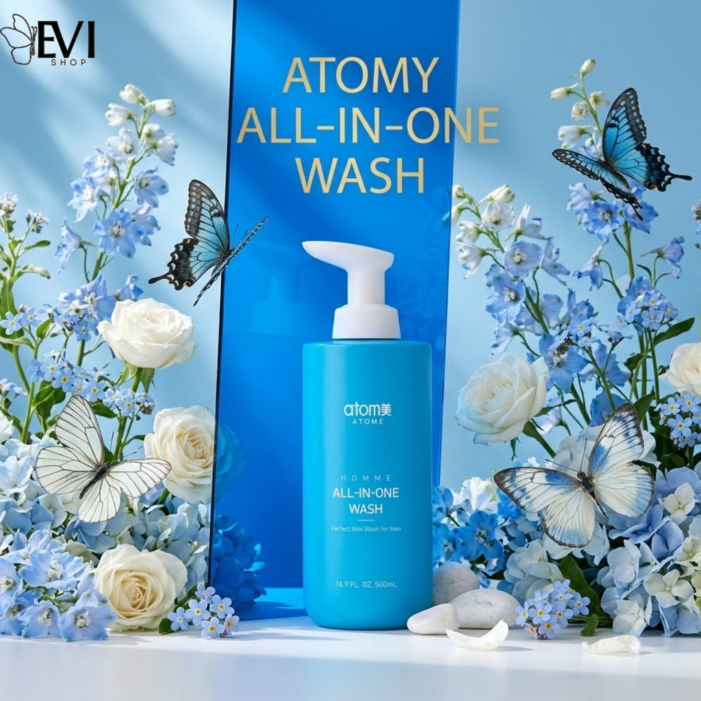 Atomy HOMME ALL IN ONE WASH | Sabun dan Shampo 2 in 1| Busa Melimpah Membersihkan Kotoran | Sabun Pr