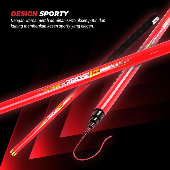 Cairomartt- Joran Tegek Pancing Paradise Ii Fiber Double Coating Carbon Super Kuat Ringan Handle