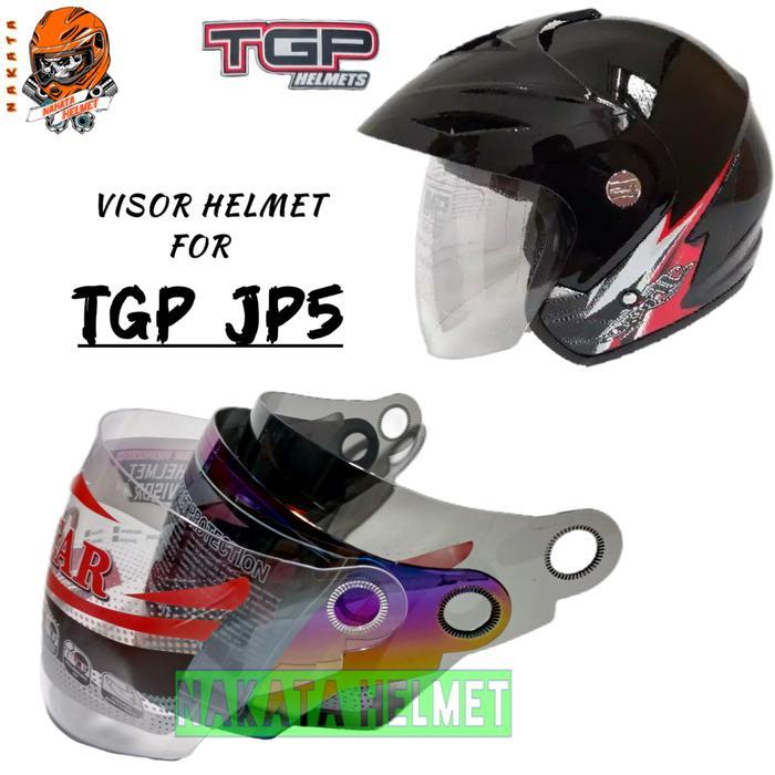 Kaca Helm Tgp Jp5 Visor Helmet Tgp Single Visor Hitam Pelangi Bening
