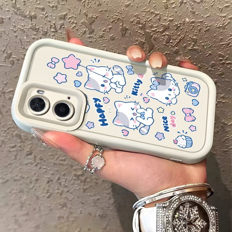 Casing Hp OPPO A36 OPPO A76 OPPO A96 Case Kucing bintang pink Imut Banget Kasing Promo Cesing Kesing