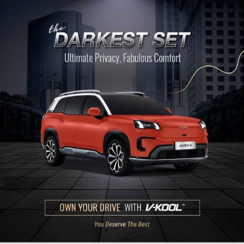 VKOOL Kaca Film Full Set VK30 + X05 X05 AION V | Darkest Set | Tanpa Sunroof