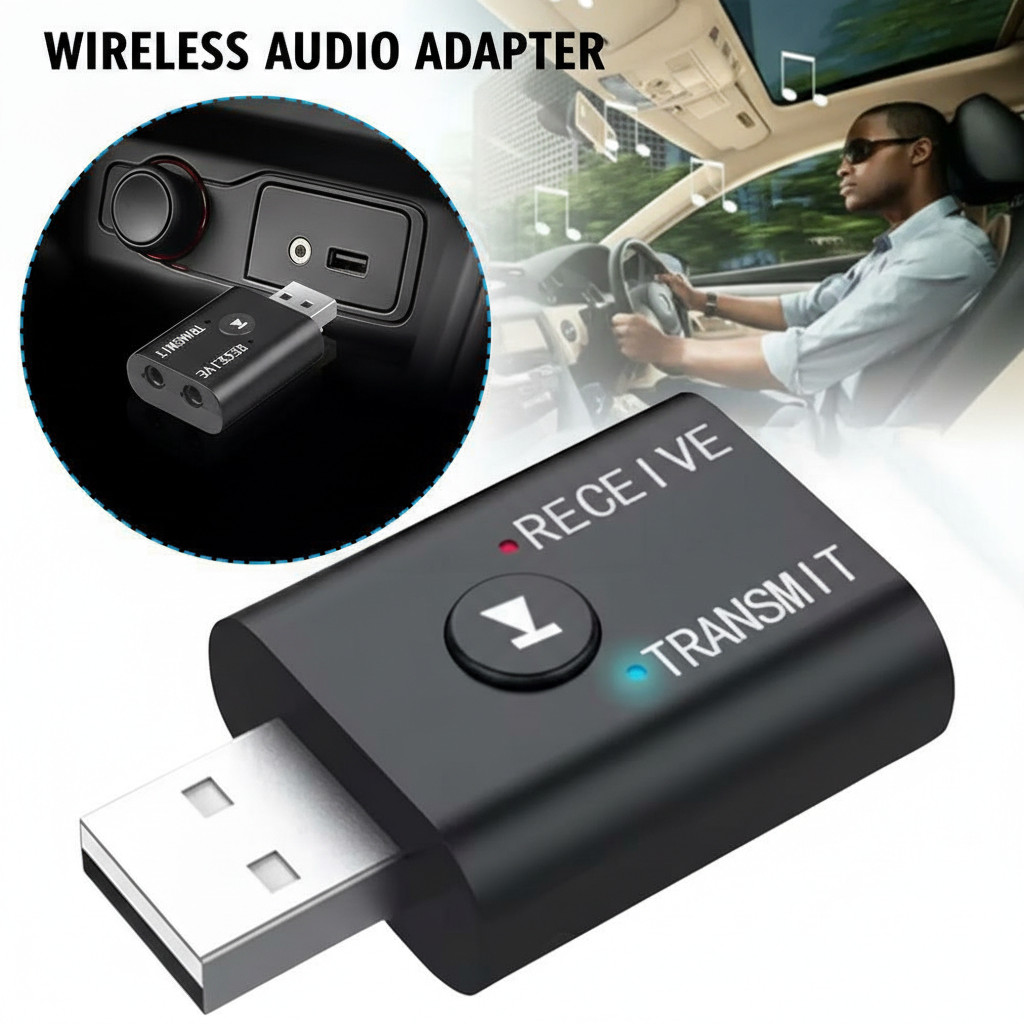 2 in 1 Bluetooth Audio Adapter Bluetooth USB Receiving Transmitter Audio Transmitter Receiver