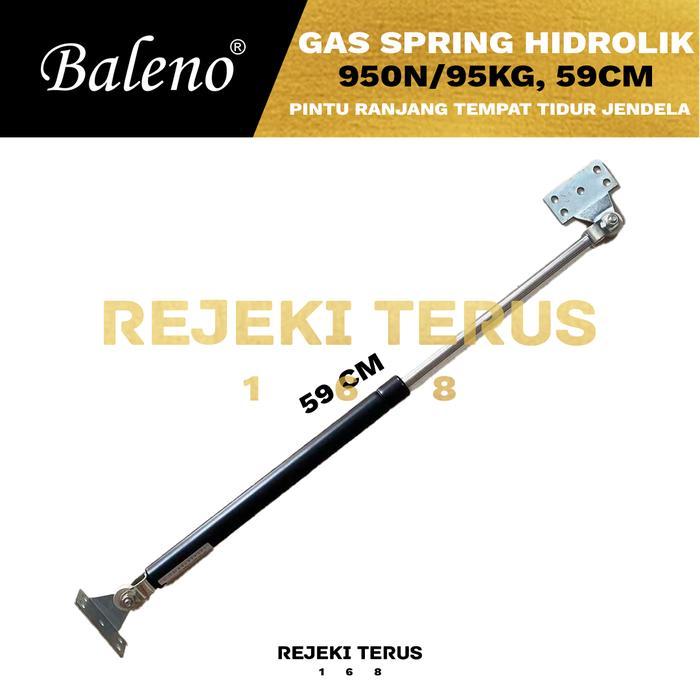 Gas Spring Hidrolik 950N/95Kg Hitam Pintu Jendela Ranjang Lemari
